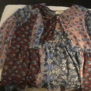 Vintage America flowing multi colored top